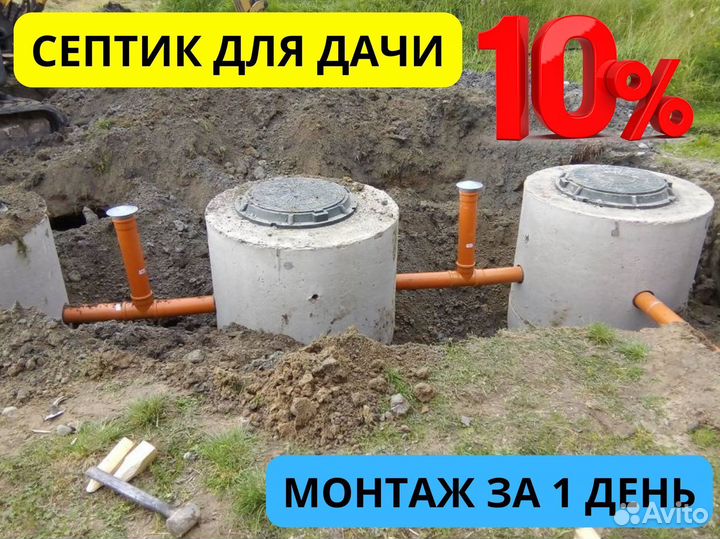 Септик для дачи standart 2 / Под ключ + Гарантии