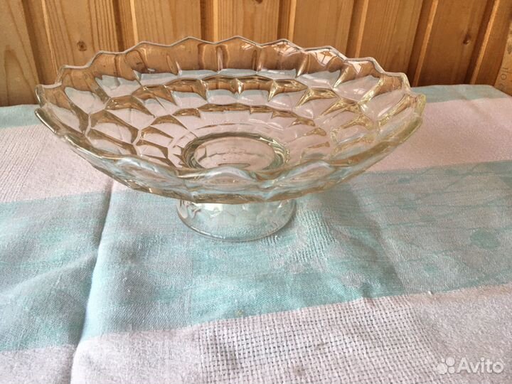 Ваза для фруктов на ножке СССР