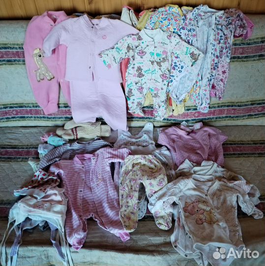 Пакет вещей на девочку новорожденную 0-9 мес