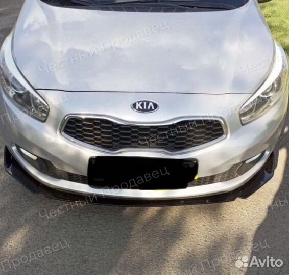Сплиттер kia ceed 2 jd пороги элероны
