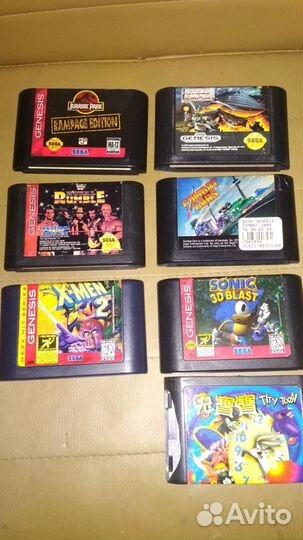 Коллекция оригинальных картриджей Sega Genesis