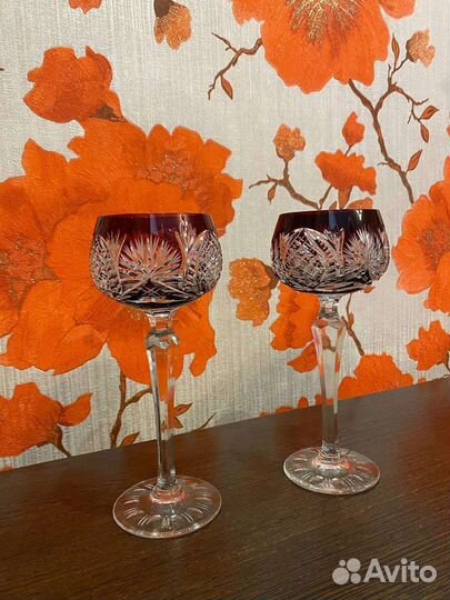 Фужеры из цветного хрусталя