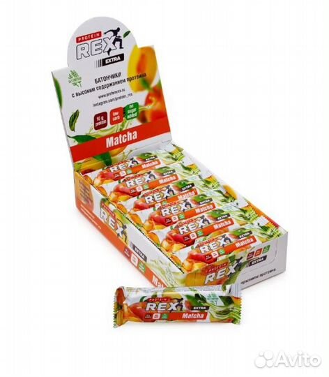 Протеиновый батончик Protein Rex Extra, матча-перс