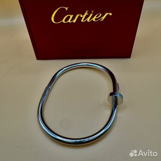 Cartier гвоздь браслет серебряный с камнями