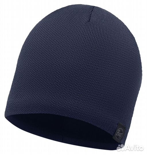 Вязаная шапка из баффа и полярной вязки