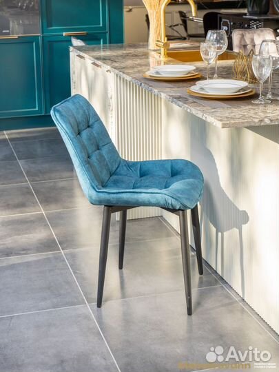 Стулья для кухни с мягкой спинкой из велюра