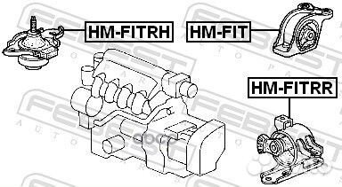 HM-fitrr подушка кпп Honda Jazz/Fit 01-07 hmfi