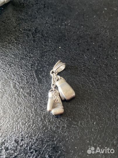 Подвеска серебро боксерские перчатки