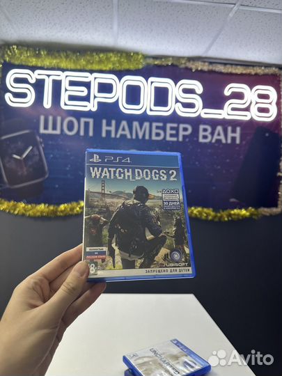 Диск watch dogs 2 для PS4 новый