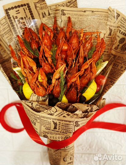 Мужской букет с раками