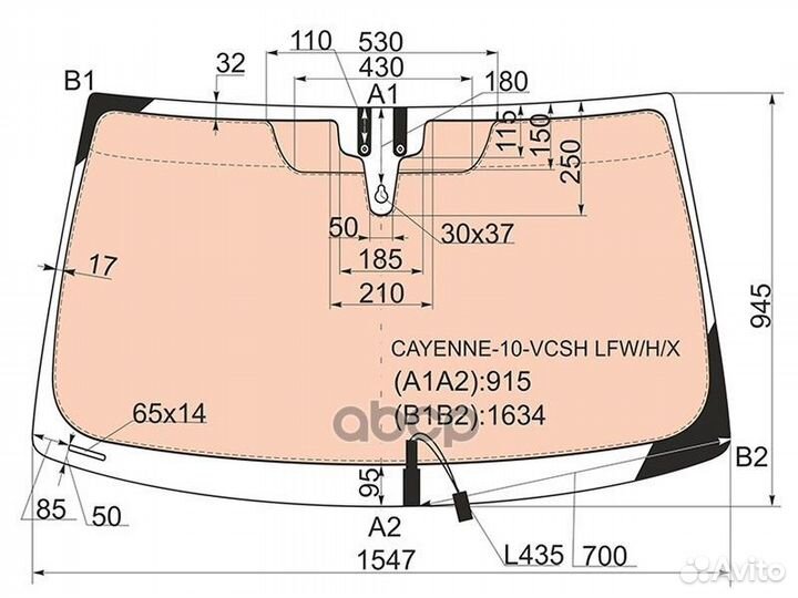 Стекло лобовое с полным обогревом + дд porsche