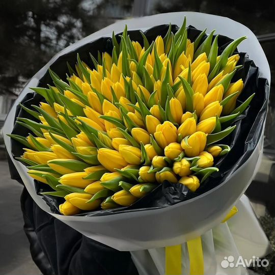 Тюльпаны 101,51-Букеты из Тюльпанов /Доставка