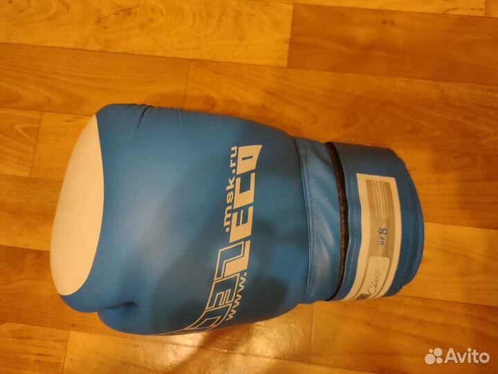 Перчатки боксерские leco blue PRO для 11-13 лет