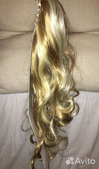 Шиньон хвост Новый 50см с мелированием