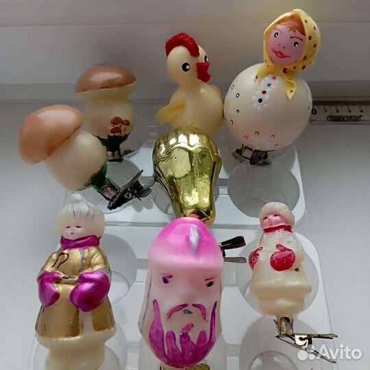 Елочные игрушки СССР на прищепке