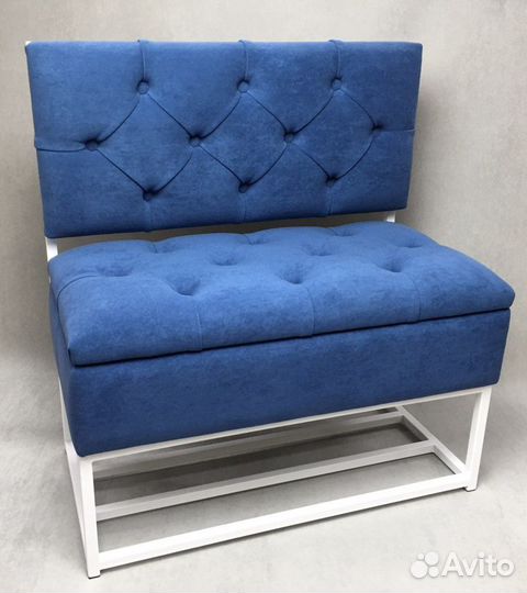 Банкетка со спинкой и ящиком