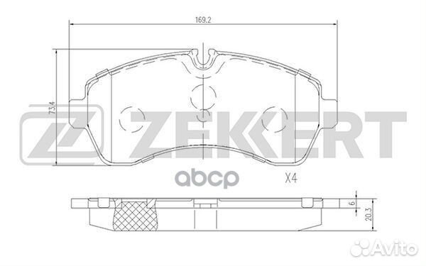Колодки торм. диск. передн. MB Sprinter 3 5-t