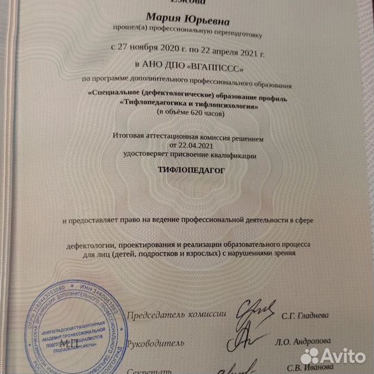 Коррекционный психолог