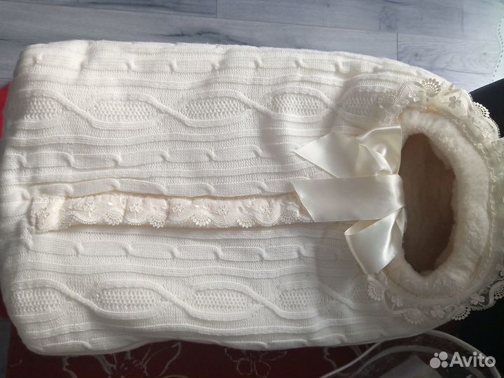 Конверт зимний новый, на овчине + слинг В подарок