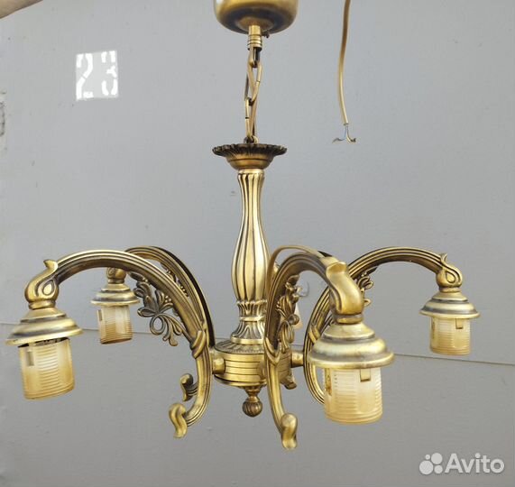 Люстра латунь