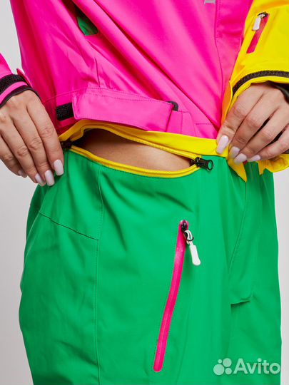 Горнолыжный комбинезон женский зимний желтого цвет