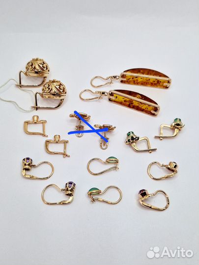 Золотые серьги СССР