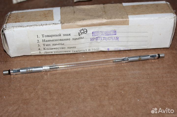 Импульсная лампа накачки лазера инп-5/60А-1