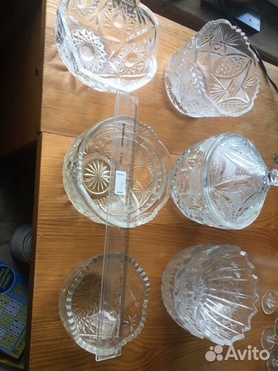 Вазы фужеры рюмки хрусталь
