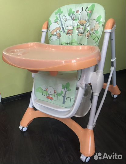 Стульчик для кормления babyton + бонус (фартучек)