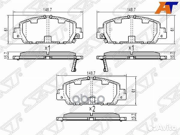 Колодки тормозные перед honda accord viii/ veze