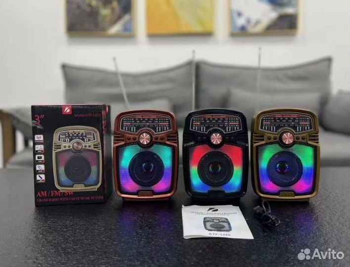 Радиоприёмник FM + Bluetooth с RGB-подсветкой