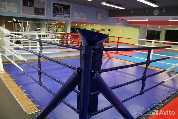 Ринг боксёрский на упорах 7х7 м, боевая зона 6х6 м, монтажная площадка 7х7 м Pioner A12557