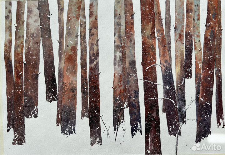 Картина акварель пейзаж