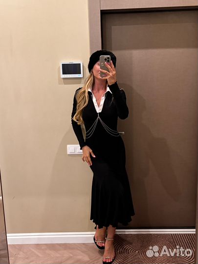 Трикотажное платье макси