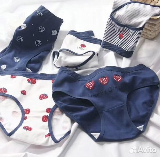 Трусы женские набор средняя посадка пакетом 5 штук