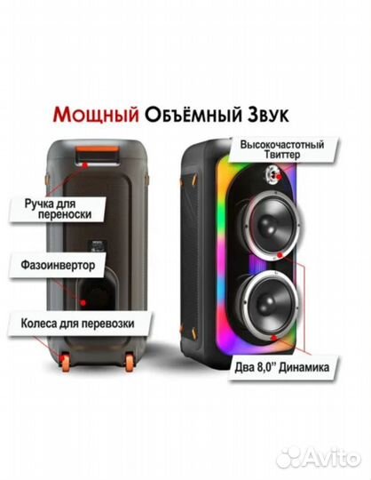 Большая колонка ginzzu GM-214