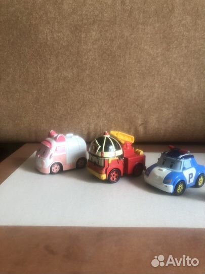 Машинки разные, Поли Робокар, металлические