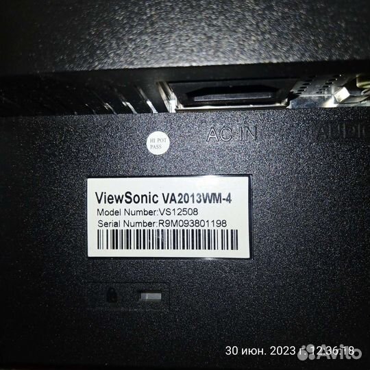 Монитор ViewSonic VA2013WM 20 дюймов