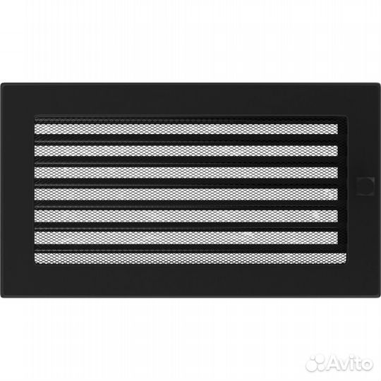 Решетка 17/30 (152 мм х 275 мм), черная c жалюзи