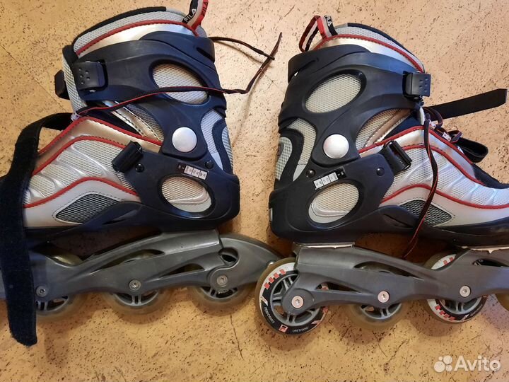 Муж. роликовые коньки + защита