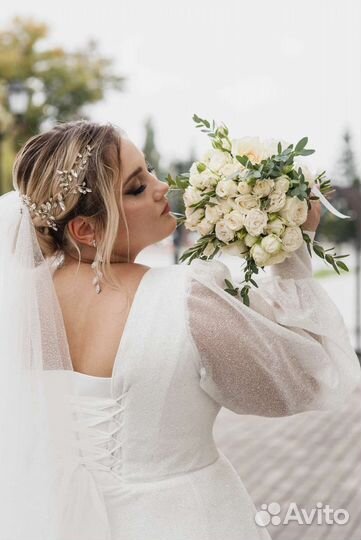 Букет невесты. Гипсофила. Розы