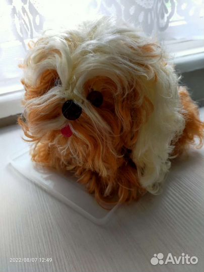 Собака болонка, интерьерная игрушка времён СССР