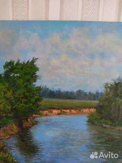 Картина маслом на холсте пейзаж, авторская работа