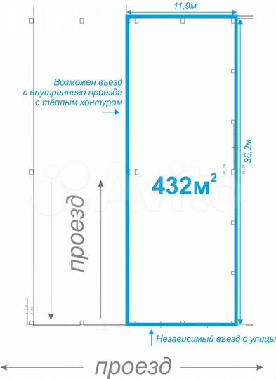 Склад, 432 м²