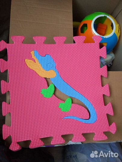 Большой детский коврик пазл