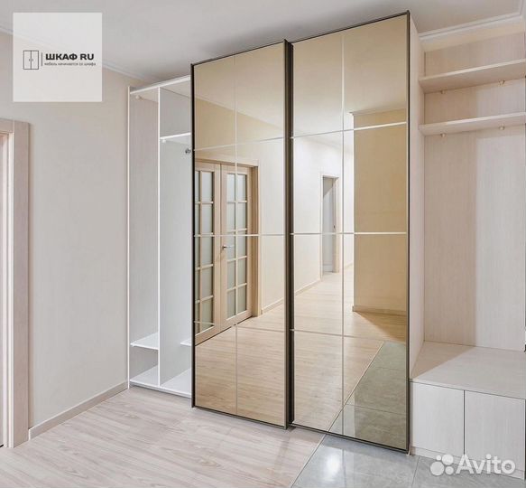 Шкаф распашной с фрезеровкой