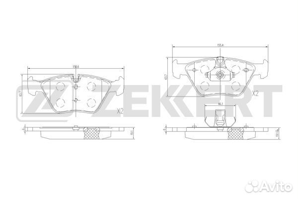 Колодки торм. диск. передн. BMW 3 (E46) 99- X3 (E8