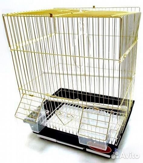 Клетка Кеша для Птиц золото 30*23*39 см A105G
