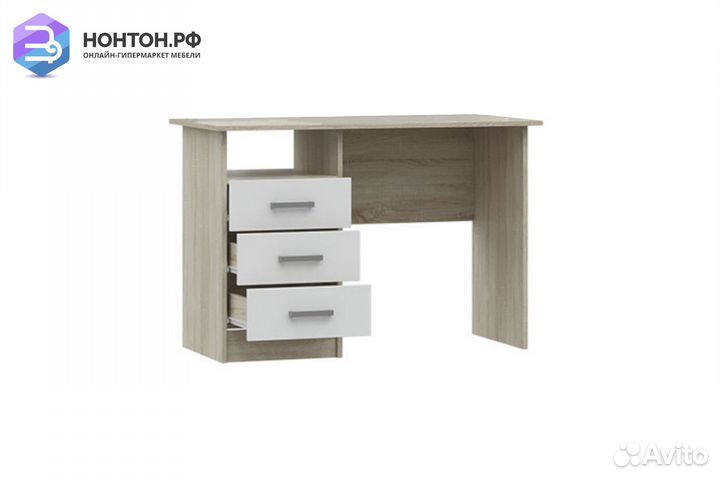 Стол письменный Мартина белый / дуб сонома