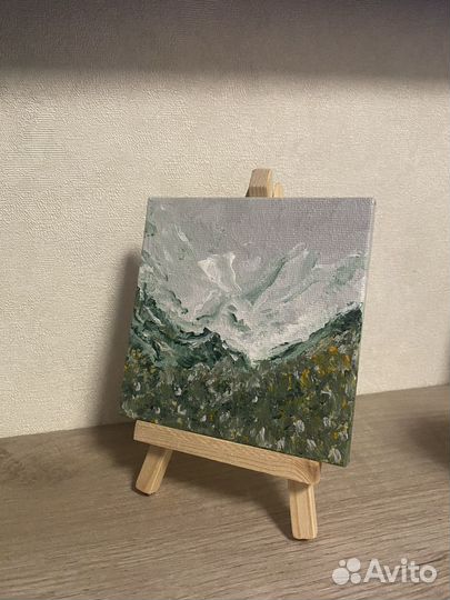 Комплект мини-картин на мольберте 10х10 см